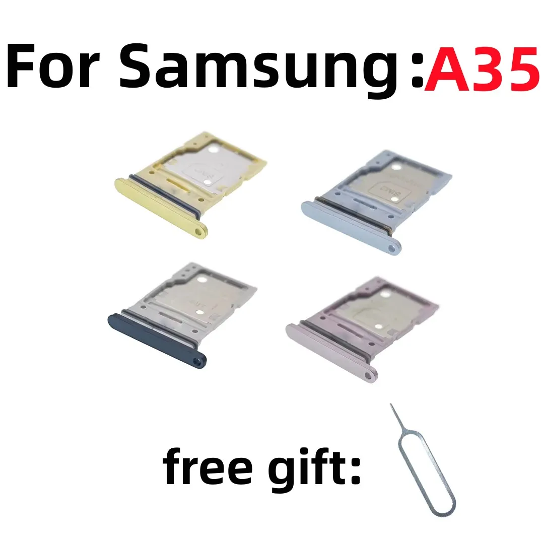 SIM Card SD Card Tray chip slot drawer card Holder For Samsung Galaxy A35 SM-A3560 A356B/DS A356E A356U drawer chip card tray