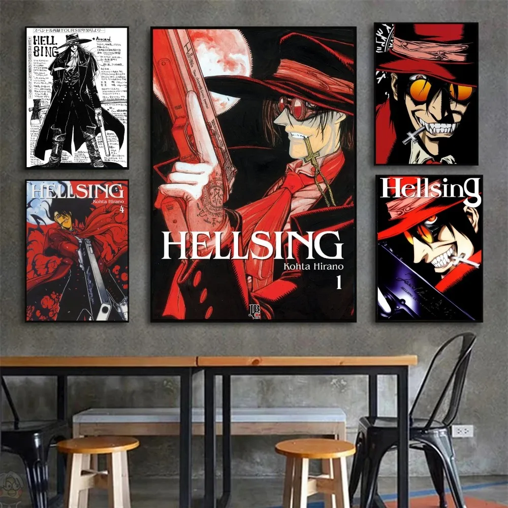 Anime Hellsing Poster Wall Art Home Decor Room Decor Digital Painting Living Room Restaurant Kitchen Art