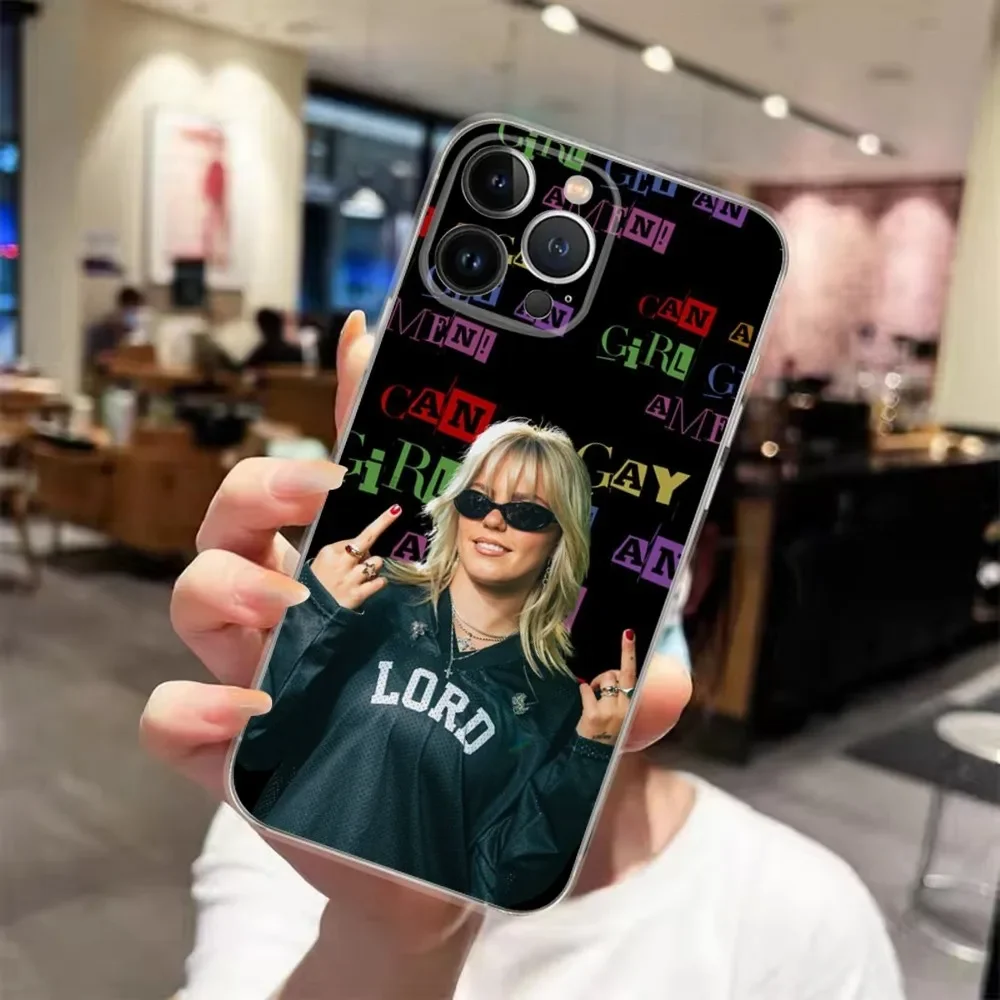 

R-Renee Rapp Singer Transparent Phone Case For iPhone 15 14 13 12 11 Pro Xs Max Mini XR X 7 8 Plus Transparency Funda