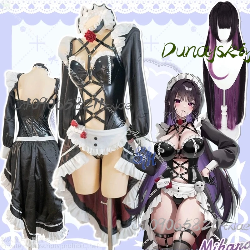 Mihara Gioco Cosplay NIKKE Dea della Vittoria Costume Anime Kawaii Coffee Shop Cameriera Lolita Sexy Scavato Lingerie Halloween