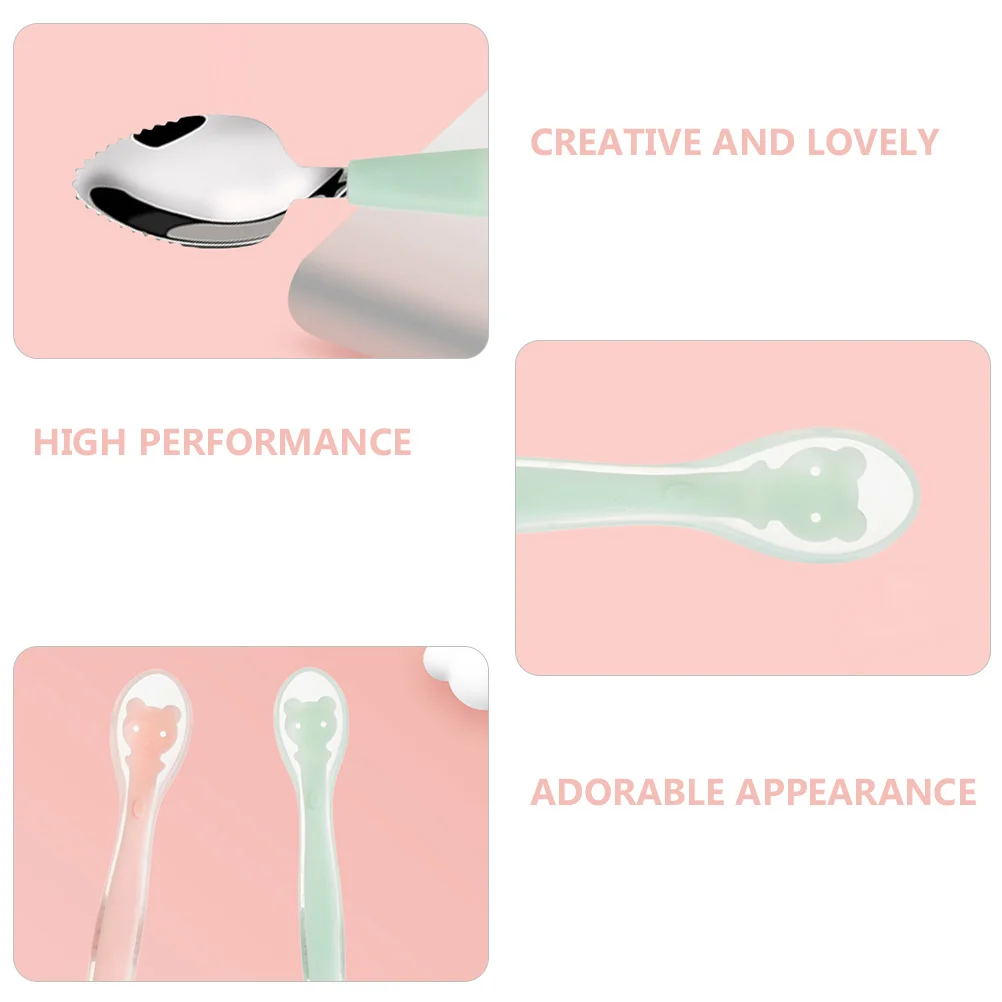 Food Supplement Spoon Baby Self Feeding Kids Spoons Newborn Fruit Masher Training Tableware Tools Infant Utensils Scraping