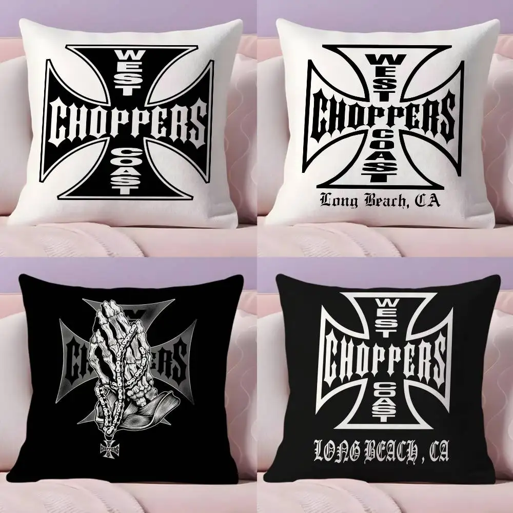 

W-West Coast C-Choppers Pillow Case Pillowcase Ultra Soft Skin Friendly Fabric Cloud Like Comfort & Concealed Zipper