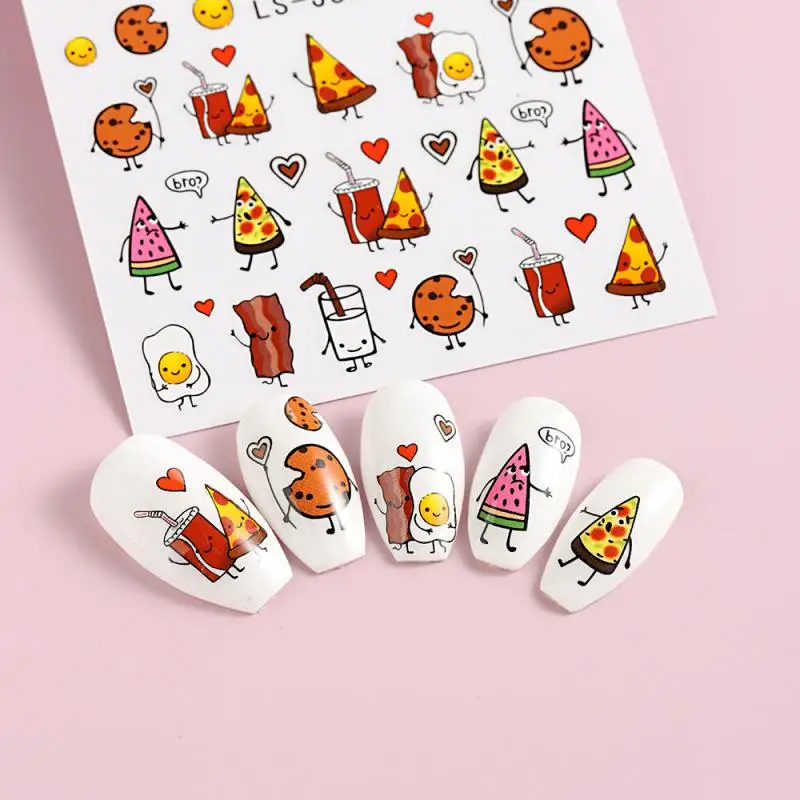 Nail Decoration Cartoon Colorful Sweet Lovely Cute Nail Art Nail Patch Cookies Nail Tool Nail Enhancement Sticker Giraffe Beauty