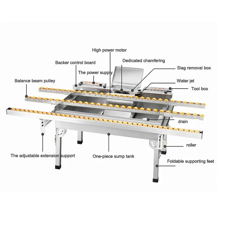 best seller B1200 Dust-Free Ceramic Tile Chamfering Machine Desktop High Precision Foldable Manual Stone Artifact 45 Degrees