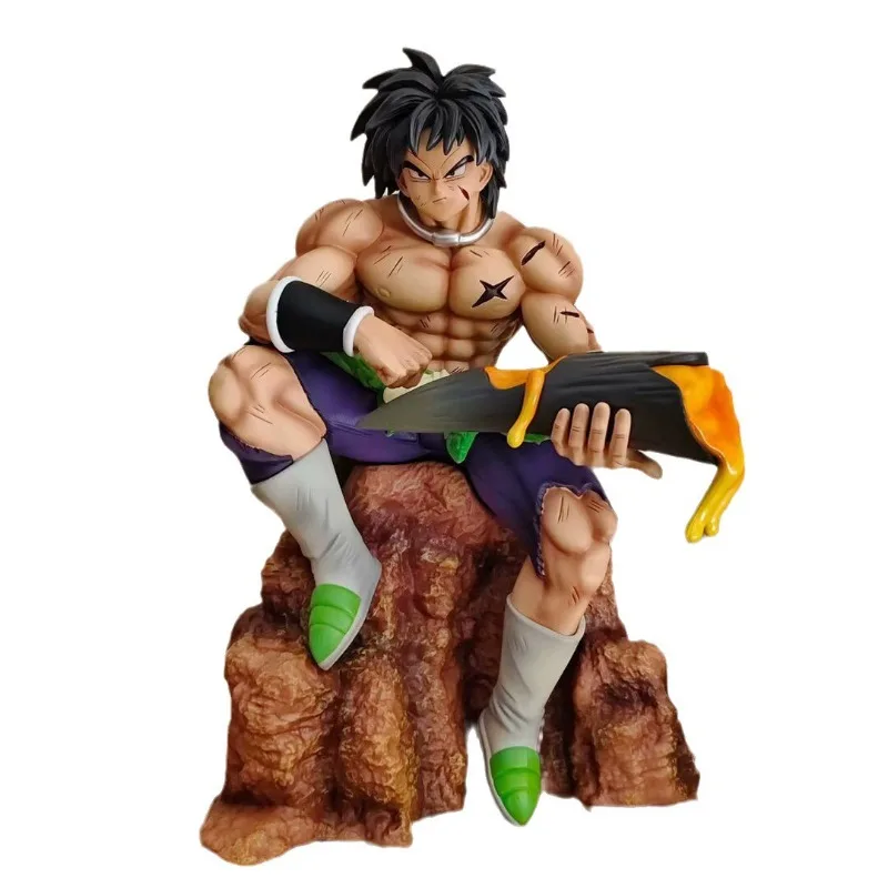 

Dragon Ball Super Saiyan Black Hair Brolli Sitting Position Eating Scene Statue PVC Action Figure Collectible Model Toy Boxed