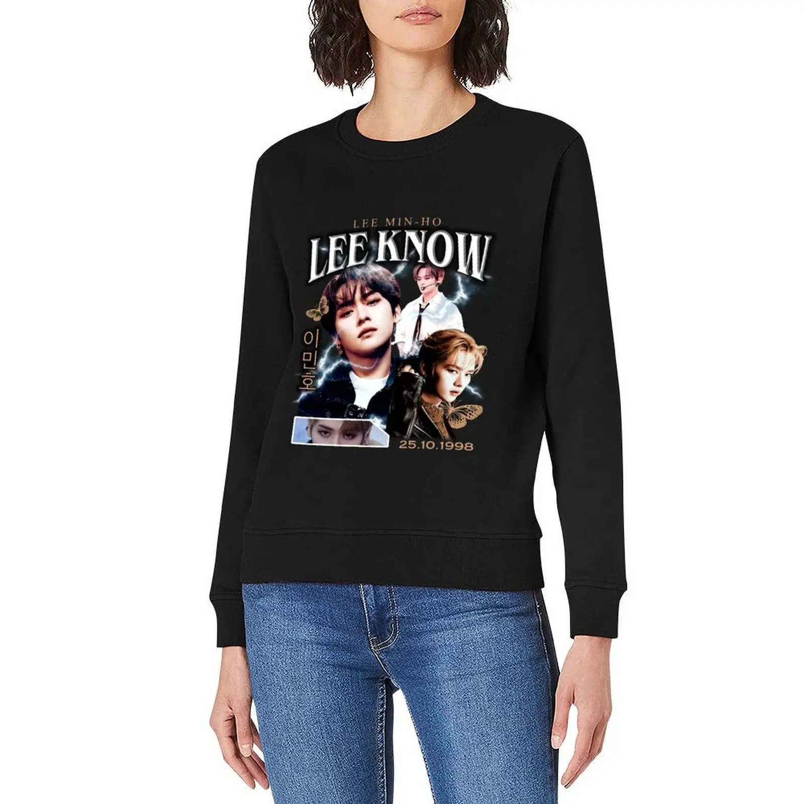 LEE KNOW Camisa Vintage 90 Retro T Shirt Tee Pulôver roupas masculinas jaqueta de outono roupas masculinas novos moletons