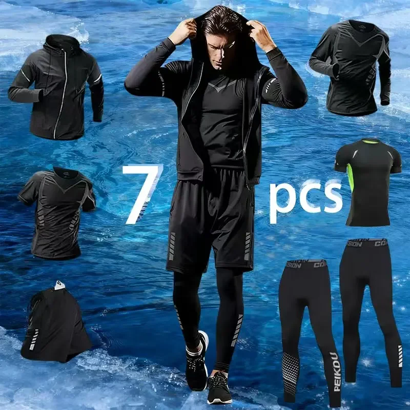 2025 New sports running set, running, fitness and cycling, breathable, sweat-wicking, quick-drying and highly elastic