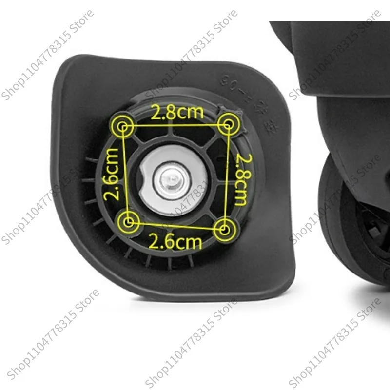 Silent F-06 Luggage Swivel Caster, Replacement Roller for American Tourister Suitcase, Travel Case Repair Accessory