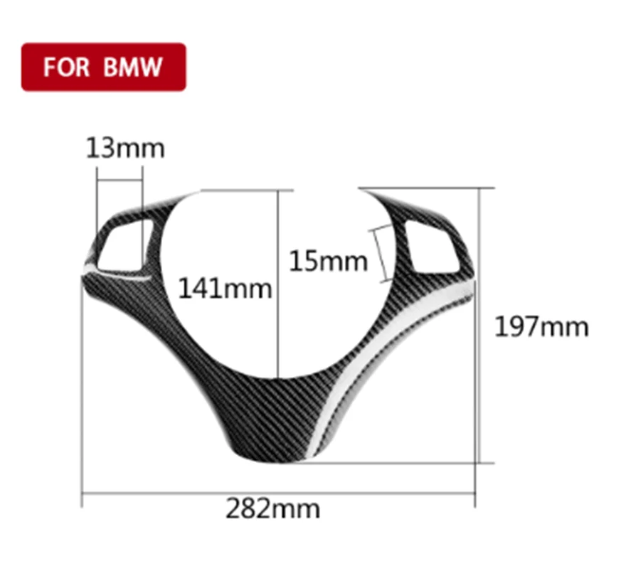 Real Carbon Fiber Car Steering Wheel Cover For BMW 1 3 series E87 E82 E88 E90 E92 E93 LCI