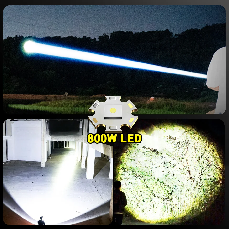 Ultra Bright Rechargeable LED Flashlights Super Bright Lantern 5 Modes IPX6 Tactical Torch for Fishing Camping Outdoor Emergency