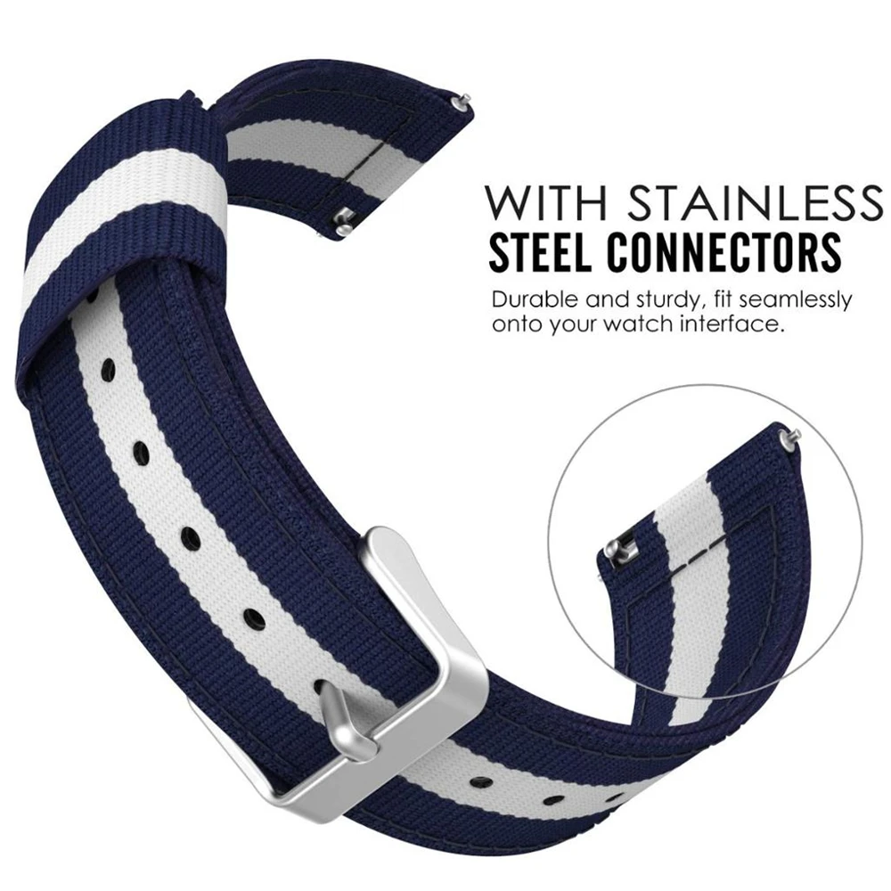 Nylon Wristband For Samsung Galaxy Watch 3 45mm 41mm Strap 20mm 22mm Breathable Bracelet For Active2 40mm 44mm/Galaxy Watch 46mm