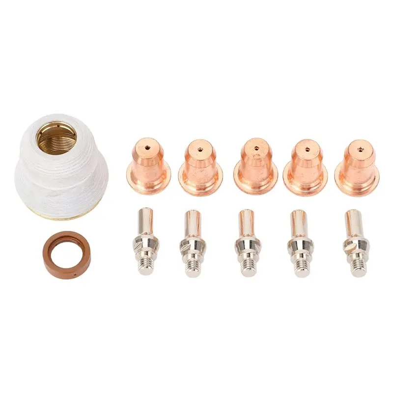 

ABUG-Plasma Torch Accessories Set(12 Pcs) For PT 60 IPT 60 IPT 40 For PT40 Including Electrodes, Nozzles And More