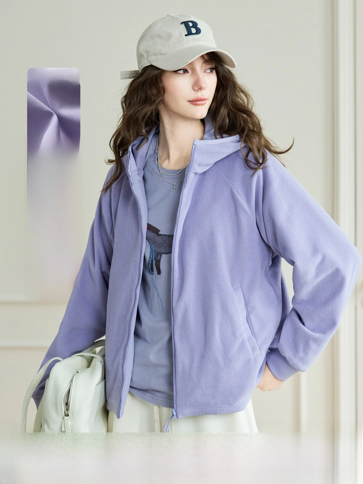 

Women's Hiking Diary Jaet Double-Sided Wear Outdoor Fce Hooded Windproof Spring ort Coat Polyester Fiber Long Sve