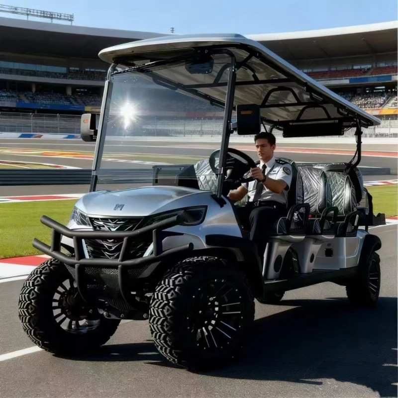 الاقتصاد 2/4/6/8 مقعد 4WD عربة جولف كهربائية 48 فولت 5000 واط محرك واحد متعدد الألوان المتاحة عالية التكلفة الأداء عربة جولف