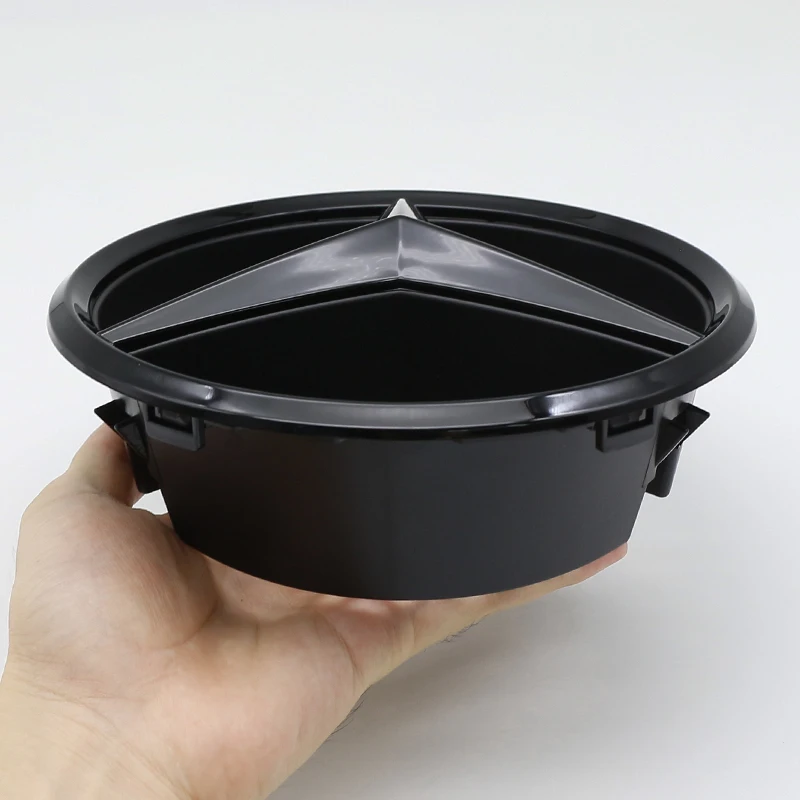 1 Stück Auto-Frontgrill mit Standardgittermodell, ABS, schwarze Farbe, für Teilenummer: A0008880060 für W-176, W-205, W-207 Frontemblem – Detail 1