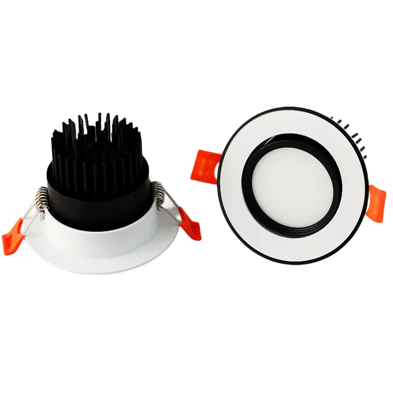 LED typu downlight ze złotym lampka z możliwością przyciemniania 5 w7w9w12w15w18w oświetlenie ścienne w centrum handlowym AC85-220V