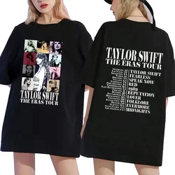 2024 Taylor The Eras Tour World Tour Shirt Women's Aesthetic Short Sleeve Cotton T-Shirt Fashion Harajuku Oversized T-Shirt Top