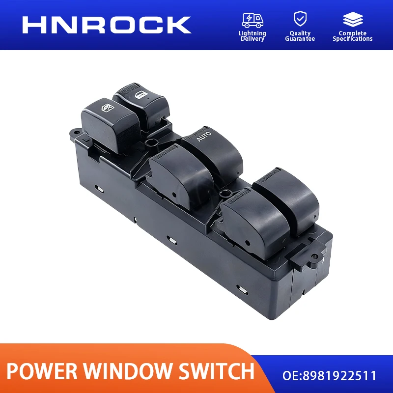 NEW HNROCK 8981922511 Glass Lift Switch for Suzuki Front Right Driver Side Electric Window Regulator
