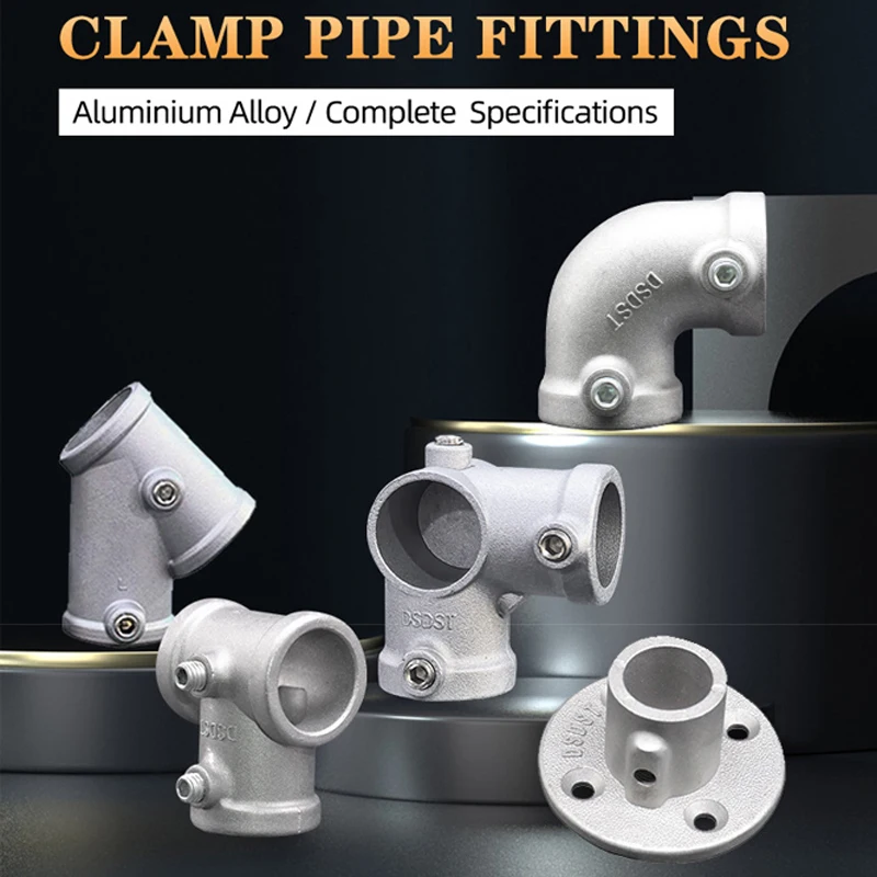 3\4" Pipe Fitting Connector Aluminum Alloy Steel Circular Pipe Connector Elbow Corner Frame Fasteners DIY Pipe Connector