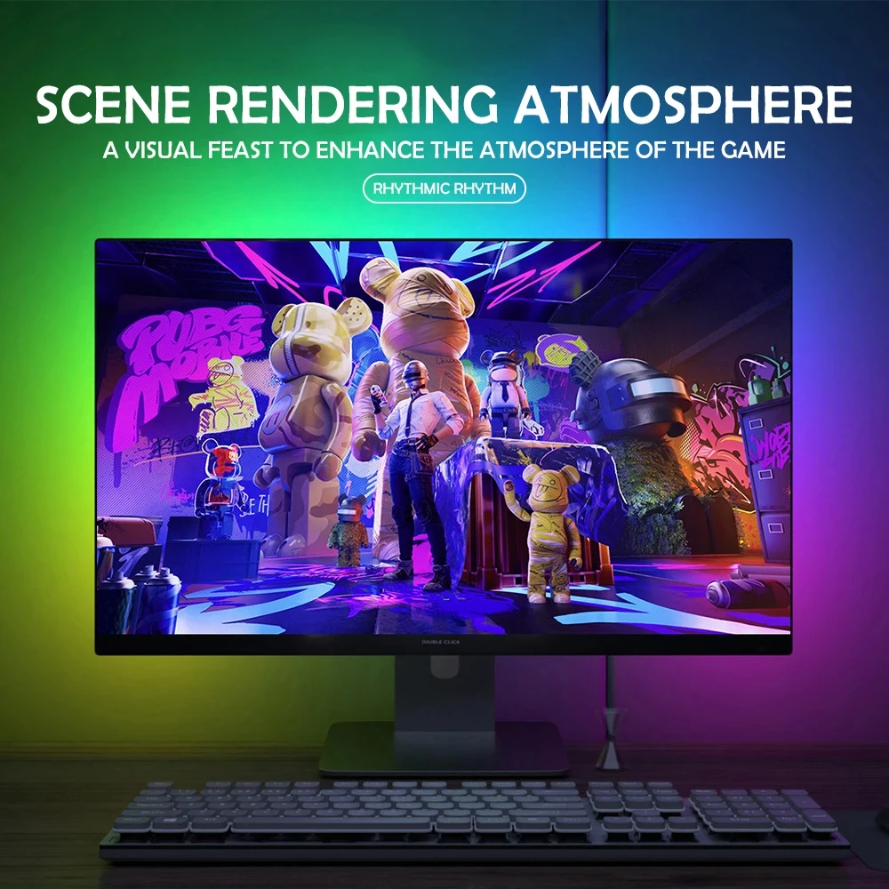 RGB Gaming Lights Strip Monitor Backlight LED Display Sync PC Sfeer Scherm APP Muzieksynchronisatie Decor Game Room Party