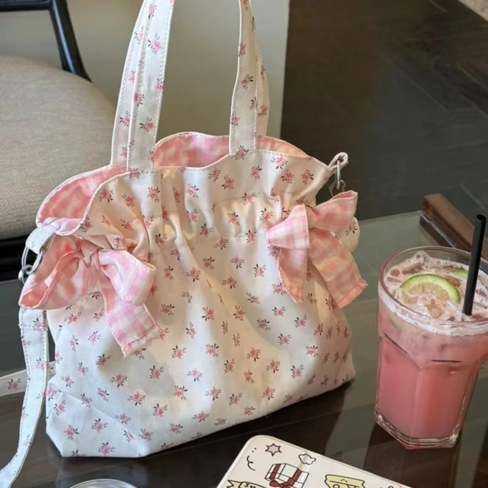 

Fashion Floral Underarm Handbags Casual Simple Carry Bags Large Capacity Sweet Crossbody Bags Women