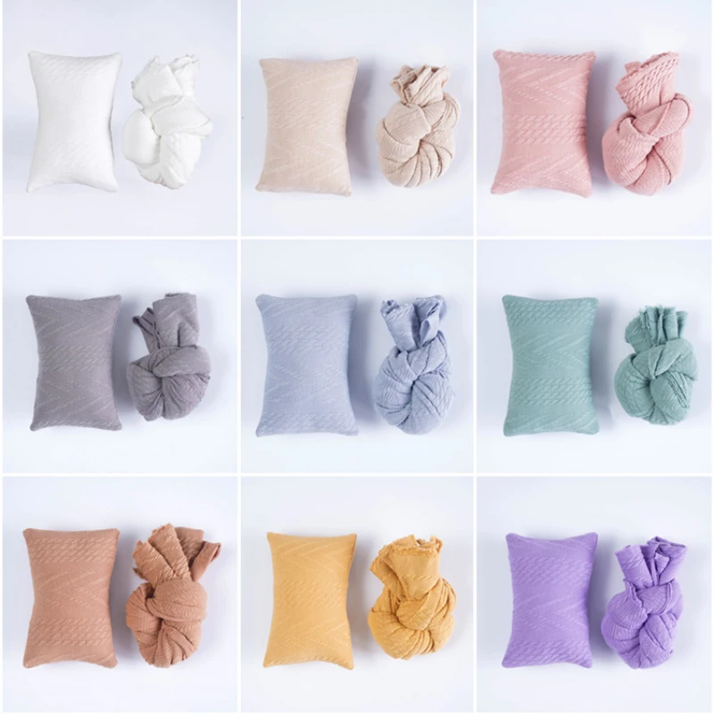 Baby Photography Props Soft Knitted Twist Stretchable Wraps Blankets and Pillows Cushion Baby Posing Photo Shooting Accessoires