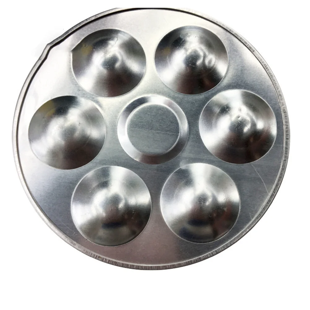 

4pcs 6 Holes Aluminum Painting Palette Lightweight Rust Proof For Watercolor Acrylic Color Mixing Tray Art Paint Tool Sketching