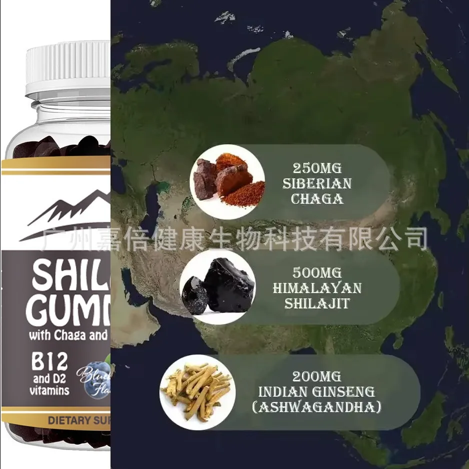 1 bottle of Shilajit gummies skin management vegetarianism promoting appetite recovery and physical health food