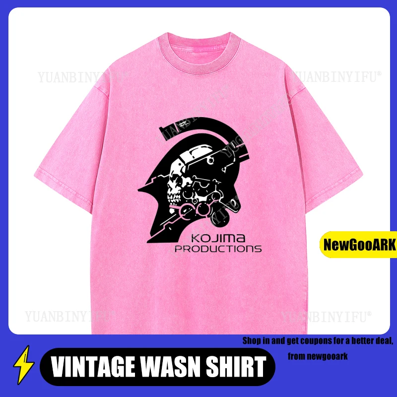 تي شيرت Death Stranding Kojima Game تي شيرت كلاسيكي للرجال والنساء من القطن لتنظيف المياه تي شيرت ملابس