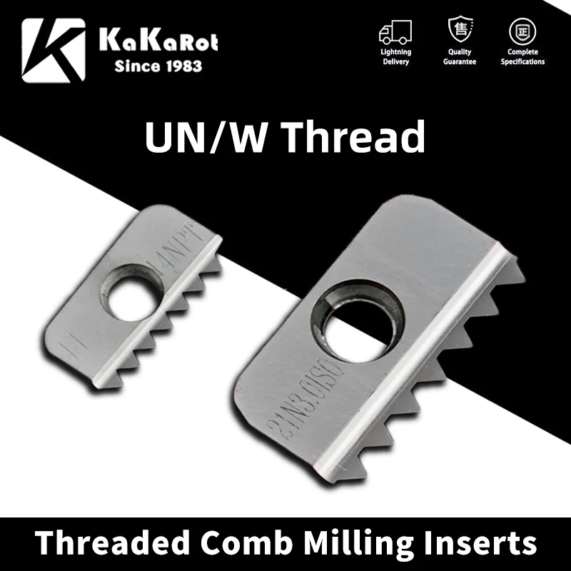 KaKarot Thread Milling insert 12/14/21/30/40N20 14 10UN 19W14W milling Cemented carbide for SR series thread comb milling holder