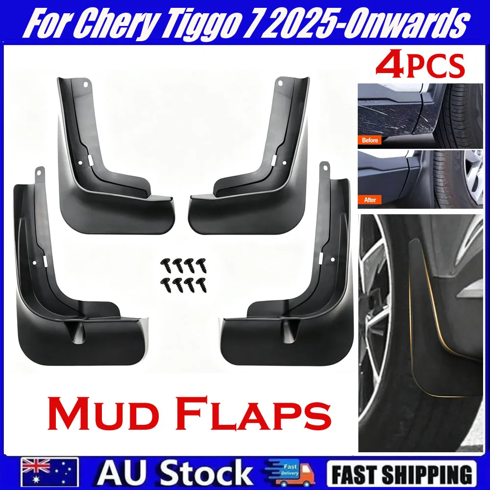 Chery Tiggo 7 Splash Guards Easy To Install Mudguard Mud Flaps Flexible Splash Guards For Sand Chery Tiggo 7 Lower Portions