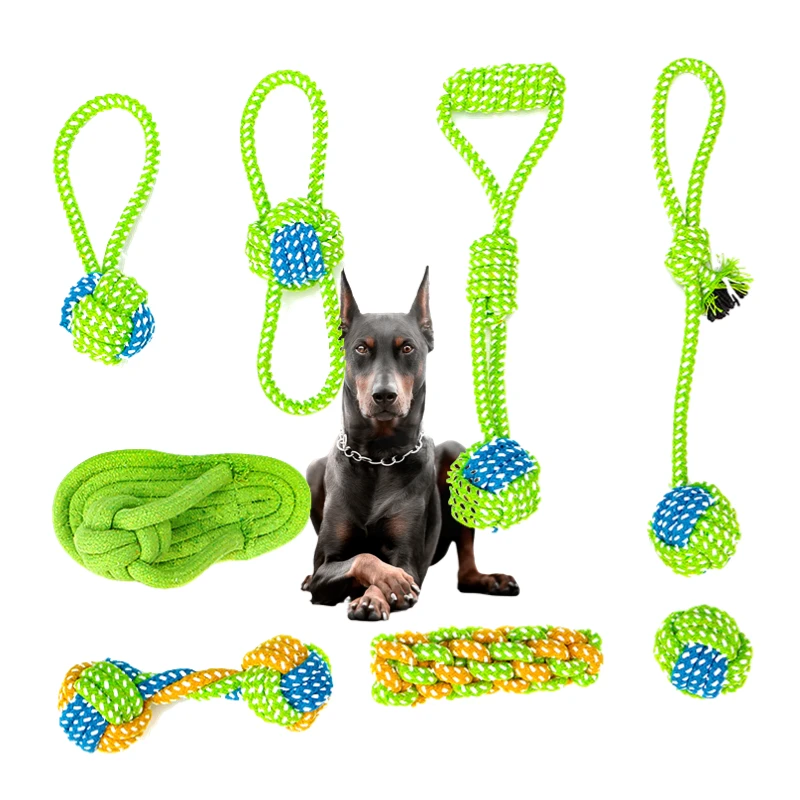 

1pc Dog Toy Durable Tug of War Extra Strong for Dog Chewing Eco-friendly Cotton Rope Knot Ourdoor Pet Supplies товары для собак