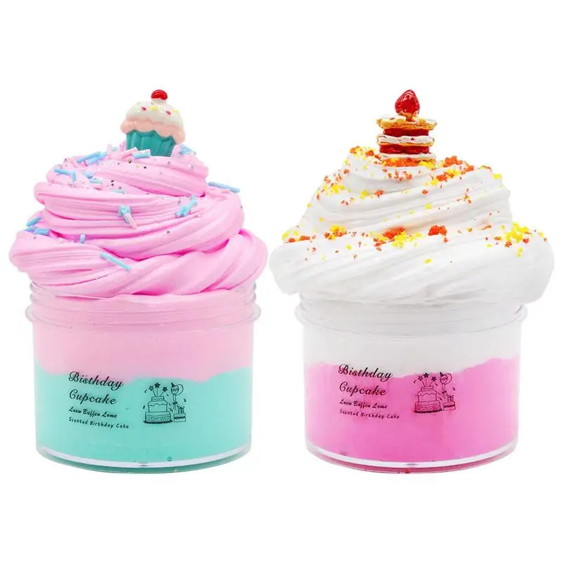 Schuimmodellering Klei Cupcake Slimes Voor Kinderen Stress Verlichten Modelleerklei Educatief Speelgoed Voor Schoolproject Schuimmodellering Klei