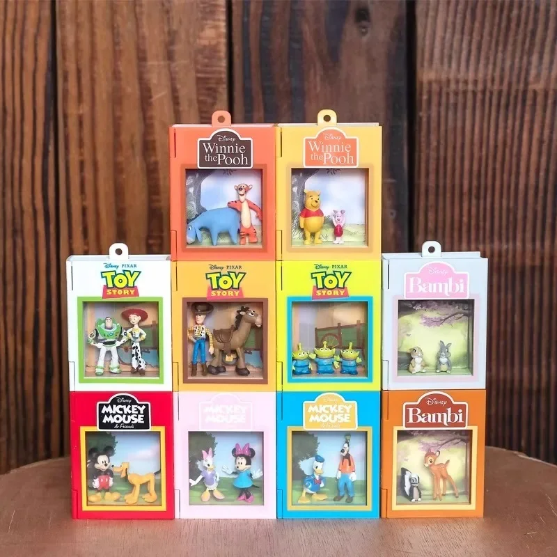 Original Disney Blind Box Key Chain Toy Story Mystery Box Mini Storybook Anime Lucky Bag Halloween Decoration Gift Toys