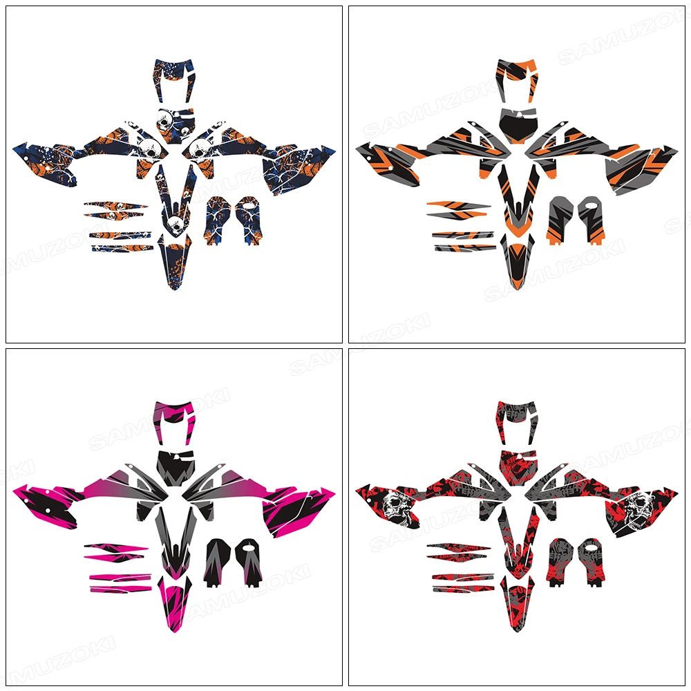 

Motorcycle Graphics Decals Stickers Kit Fit for 125 250 350 450 500 SX SXF XC XCF 2016-2018 EXC EXCF XCW XCFW 2017 2018 2019