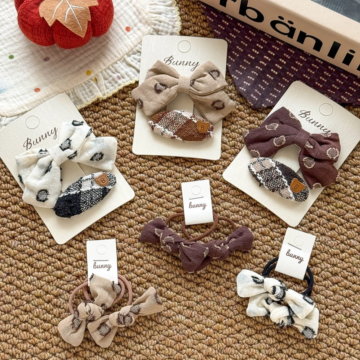 Autumn New Retro Bow Children's Hair Clip Baby Hair Accessories Side Bangs Headband Hair Clip Baby Hairpins