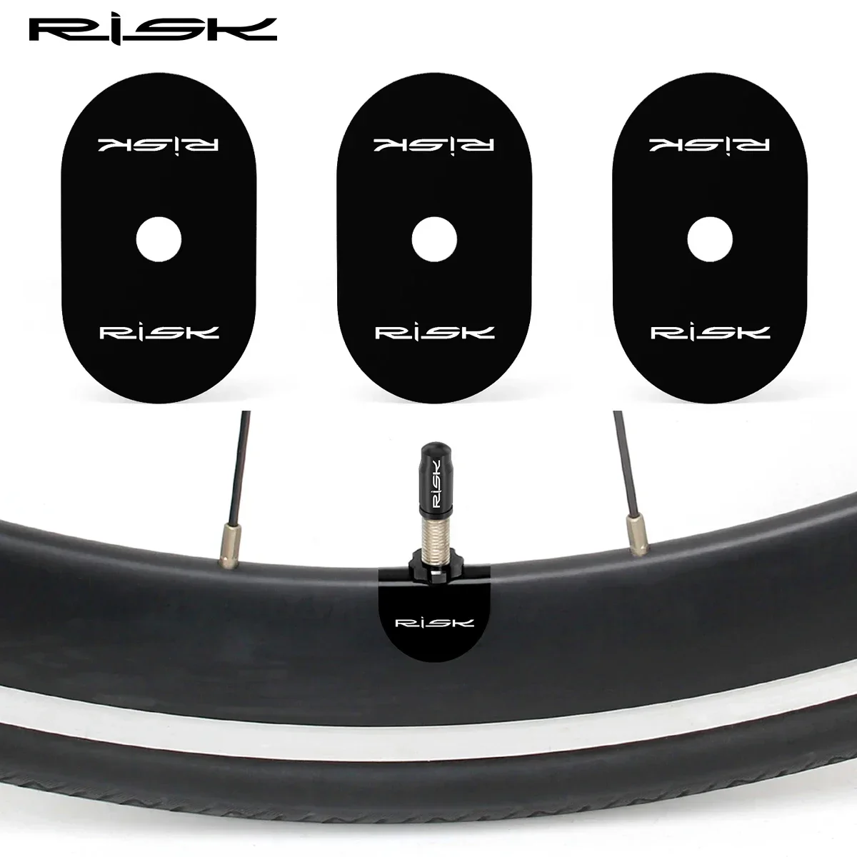 

5 Pairs (10PCS) RISK MTB Road Bike Bicycle Elliptic Presta Valve Stickers Tube Rim Protection Pad Air Nozzle Gasket DROPSHIPPING