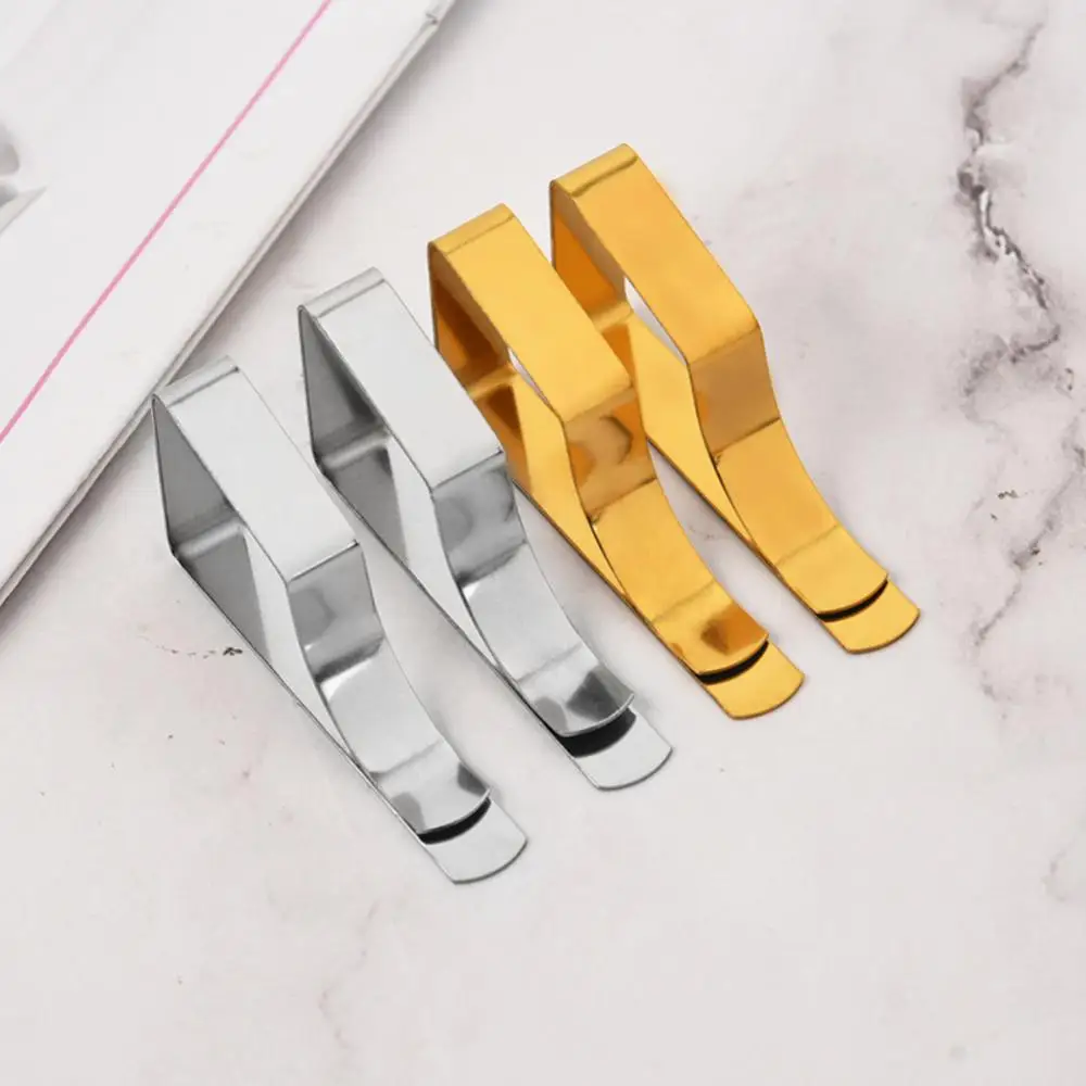 Stainless Steel Tablecloth Clip Stainless Steel Trapezoidal Tablecloth Clip One-piece Tablecloth Clip Table Cover Folder