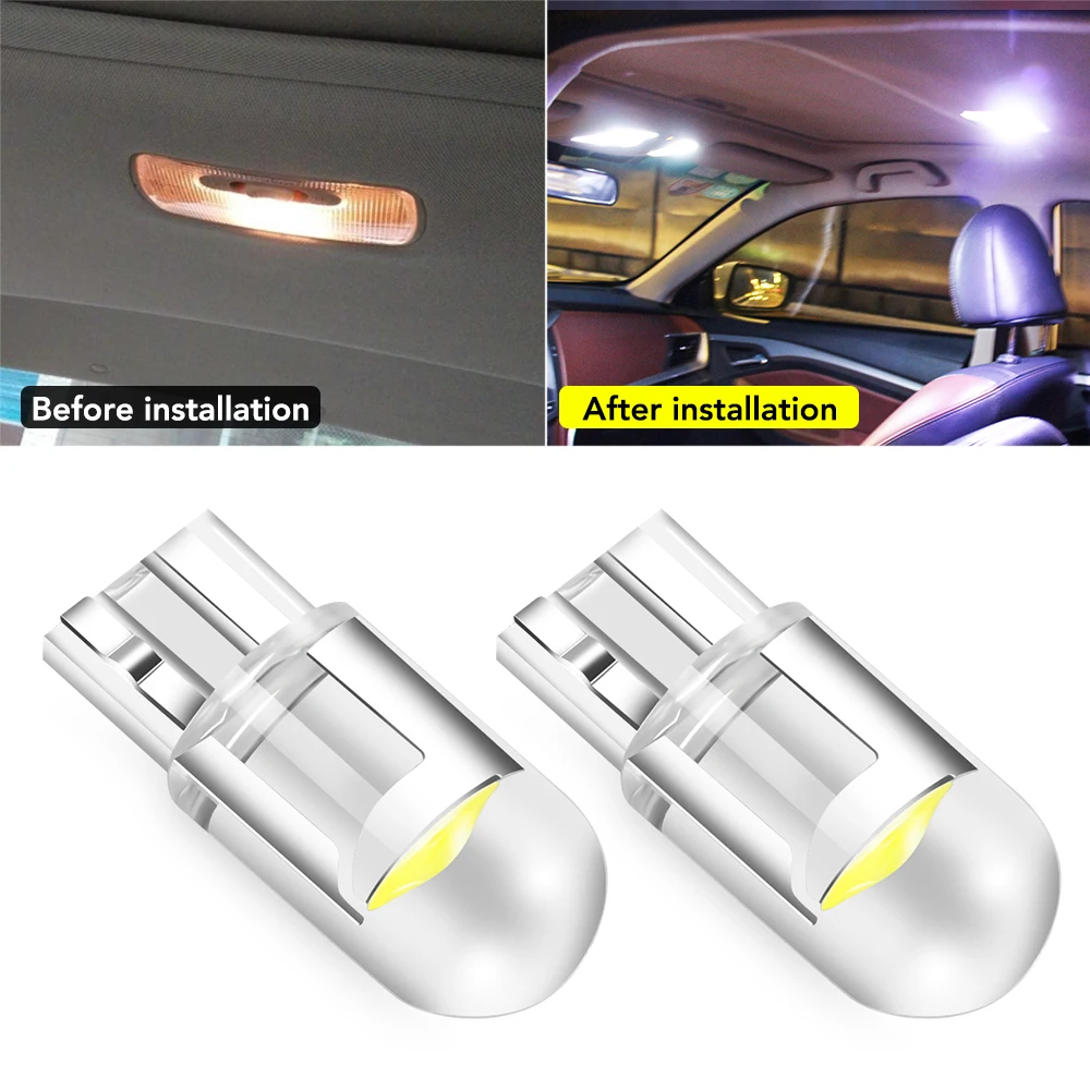 2PCS T10 W5W COB LED Car Wedge Parking Light for BMW X3 X5 Z3 Z4 1 3 5 7 Series E38 E39 E46 E53 E60 E61 E83 E85 E86 Holder