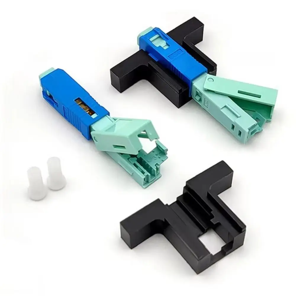 10Pcs Embedded SC UPC Fiber Optic Schnell Stecker Wiederverwendbare Einfach Zu Installieren FTTH Werkzeug Kalten Stecker Professionelle Universal