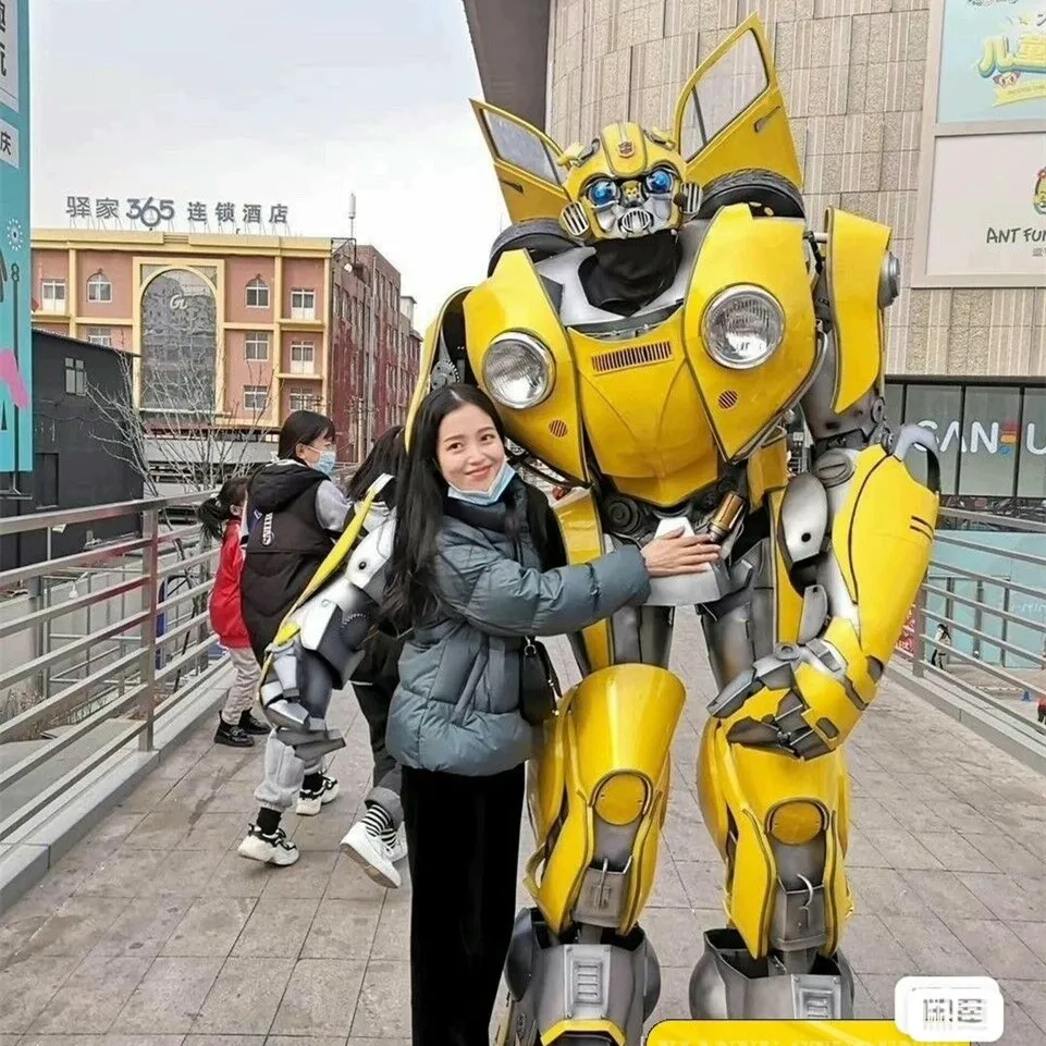 

Transfor Mers Bumble Bee Human Size Easy Wearing Movie Cosplay Re Dino Adult Robot Costume Wearable Robot Cosplay Prop Birthday