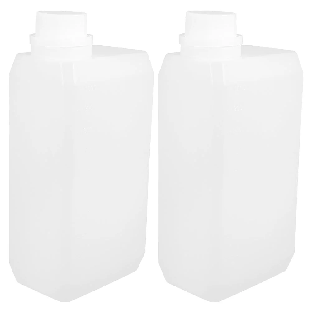2 Pcs Food Grade Side Mouth Bottle Syrup Hdpe Juicer Bottles Storage Containers