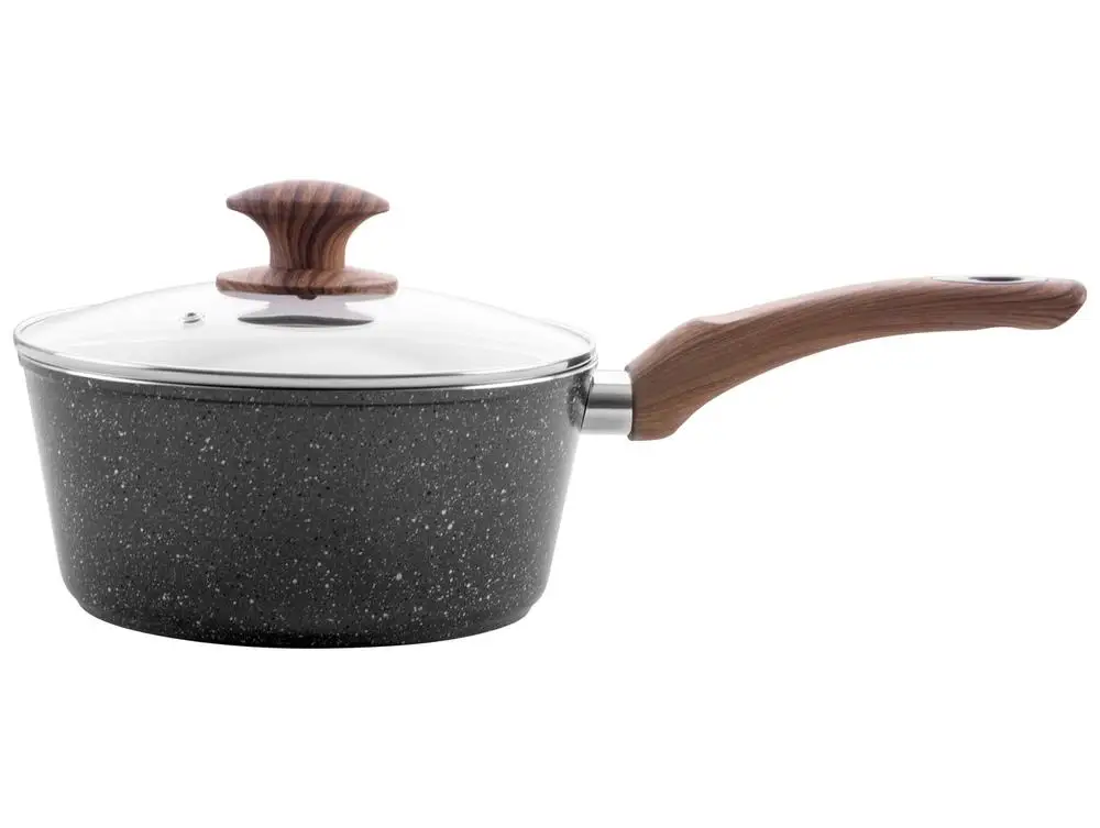 طقم أواني طهي برينوكس من الألومنيوم والرخام الرمادي 5 قطع من أوبتيما