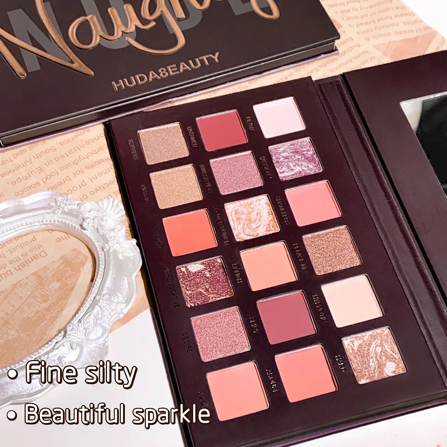 Vintage 18-color eye shadow tray, high-quality color, beautiful color, not easy to take off, eye shadow makeup, daily eye shadow