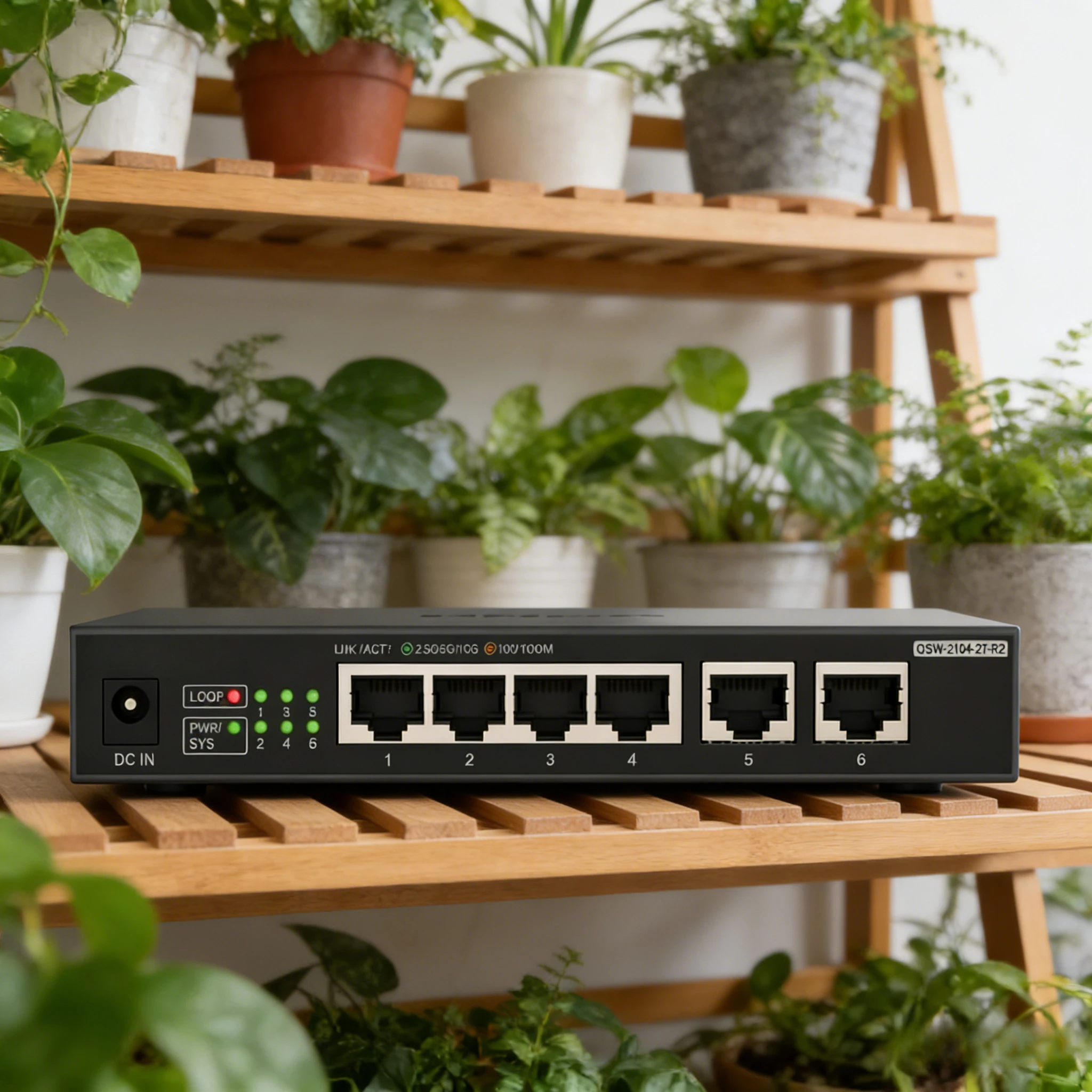 

4-портовый 2.5Gbps и 2-портовый 10G Ethernet неуправляемый коммутатор для настольных ПК, Plug and Play, для стеллажей для растений