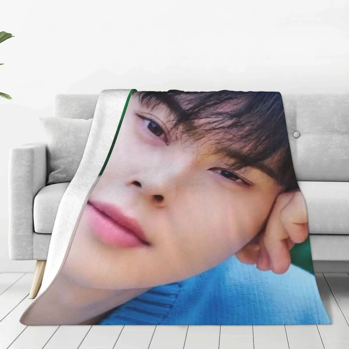 Cha Eun Woo Kpop Astro Fan Cadeau Accessoires Dekens Ultra-Zachte Flanel Gooi Dekens Gezellig Pluche Dunne Quilt