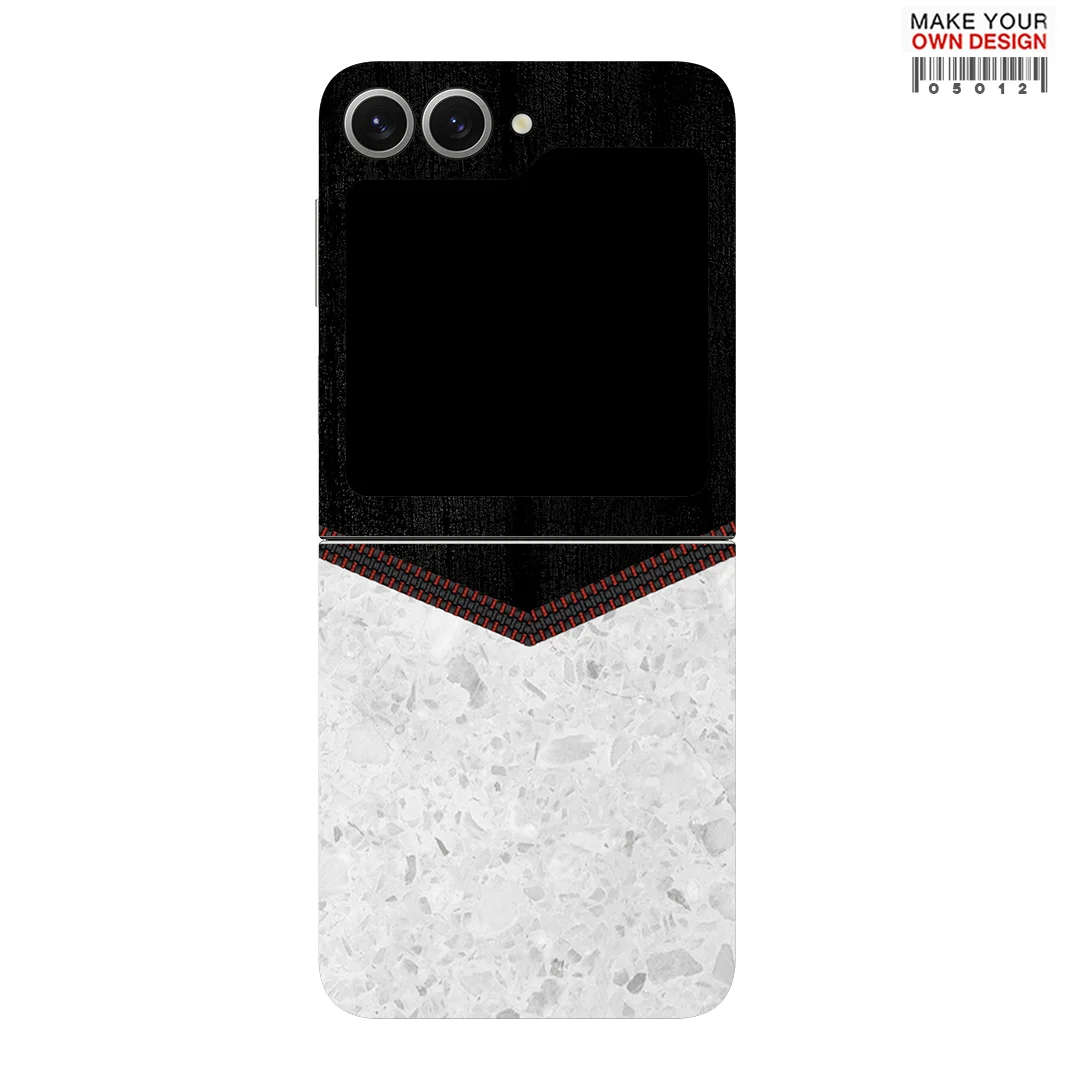 Stiker warna-warni untuk Samsung Galaxy Z Flip6 lapisan pelindung layar belakang 5 4 3 5G lapisan pelindung kulit