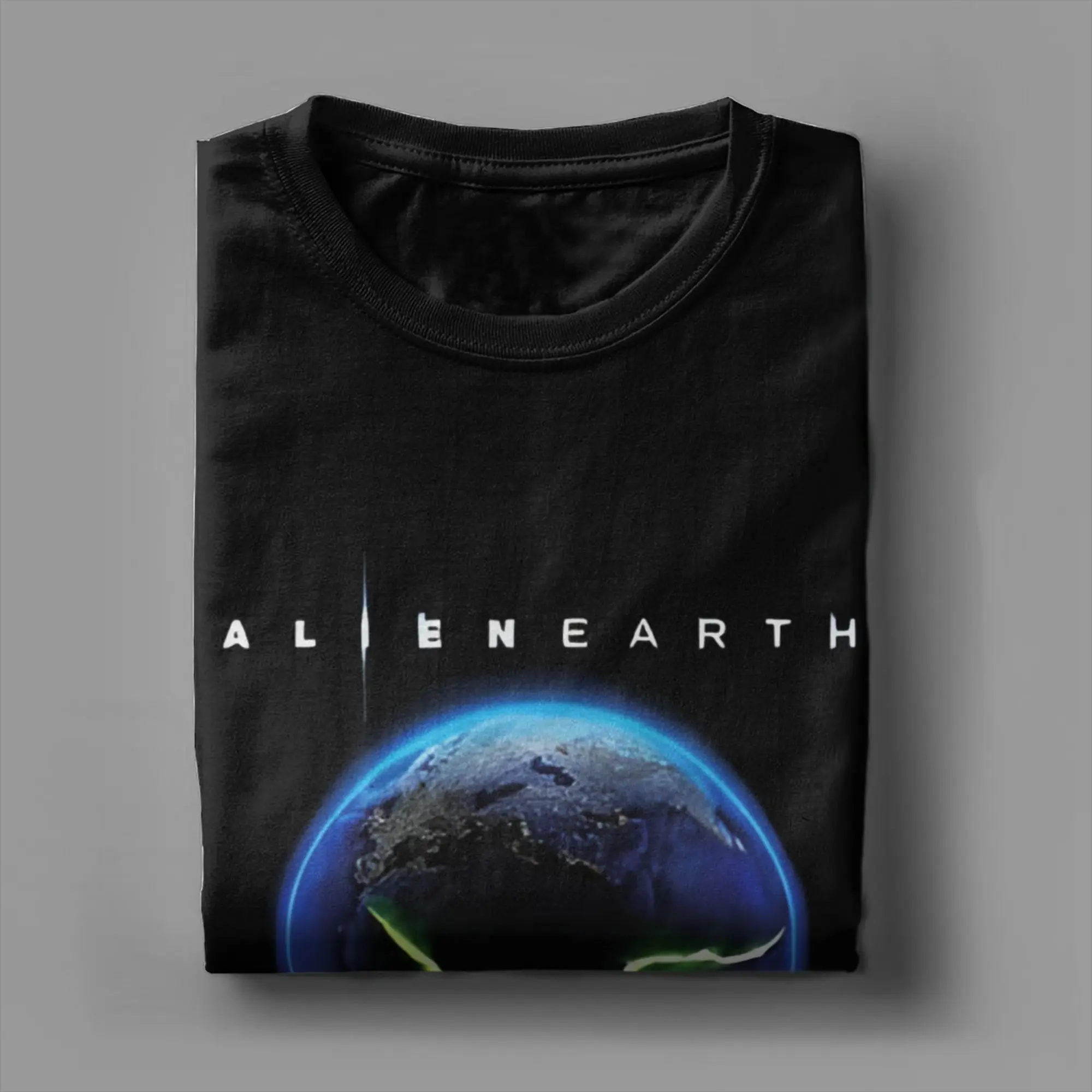 الرجال النساء تي شيرت الغريبة الأرض رهيبة القطن الخالص تيز قصيرة الأكمام 2025 الخيال العلمي فيلم تي شيرت س الرقبة القمم الكلاسيكية