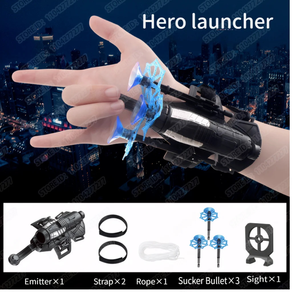 SpiderMan Hero Launcher Rotante Giocattoli per bambini Gioco di ruolo Set di lanciatori di guanti Set di giocattoli da polso Giochi di oggetti di scena Regalo di compleanno per bambini