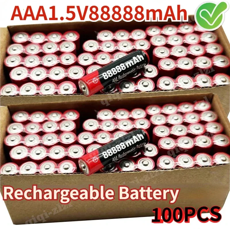 

88888 MAh High Capacity AAA Grade Rechargeable Battery, Original 1.5V, Suitable for LED Lights, Toys, MP3, and Other Devices